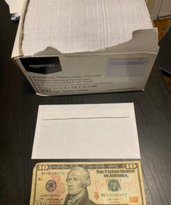 Amazon Basics #6 3/4 Security-Tinted Envelopes with Peel & Seal, 300-Pack, White 19 71aeu3RU L