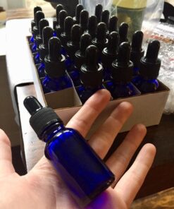 Vivaplex 24, Cobalt blue, 15 ml (1/2 oz) Glass Bottles, with Glass Eye Droppers 39 71af25Wb8CL