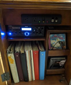 Pyle PDA6BU.5 Compact Bluetooth Stereo Amplifier - Desktop Audio Power Amp Receiver with FM Radio, MP3/USB/SD Readers, Digital LCD Display, Microphone Input (200 Watt), Black 44 71af2i5SBYL