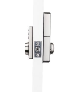 Kwikset 92640-001 Contemporary Electronic Keypad Single Cylinder Deadbolt with 1-Touch Motorized Locking, Satin Nickel, 8 x 4 x 6 25 71af8kQZr6L