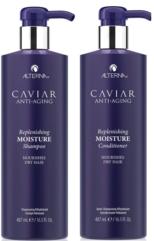 Alterna Caviar Anti-Aging Replenishing Moisture Hair Care Shampoo & Conditioner Set 1.03 Pound (Pack of 2)