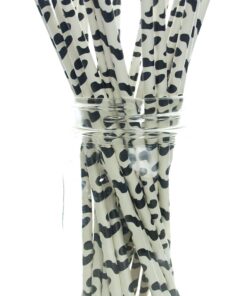 Cow Party Straws, Barnyard Paper Straws (50 Pack) - Farm Birthday Party Supplies, Cow Hide Print Straws, Animal Party Tableware & Paper Drinking Straws 5 71agPPjV9L
