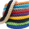 Ravenox Natural Twisted Cotton Rope | Made in The USA | Strong Triple-Strand Cordage for Sports, Décor, Pet Toys, Crafts, Macramé & Indoor Outdoor Use| by The Foot & Diameter (Multiple Color) Blue Glitter 1/2 Inch x 100 Feet 65 71agbGa3RHL 198