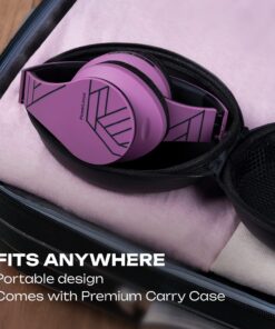 PowerLocus Bluetooth Over-Ear Headphones, Wireless Stereo Foldable Headphones Wireless and Wired Headsets with Built-in Mic, Micro SD/TF, FM for iPhone/Samsung/iPad/PC (Purple) Purple 47 71ahJ8Ne4zL