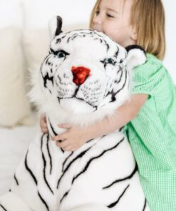 Melissa & Doug Giant Siberian White Tiger - Lifelike Stuffed Animal (over 5 feet long) - Extra Large, Plush Lifesize Tiger For Ages 3+ 19 71ahxPyvKjL 1