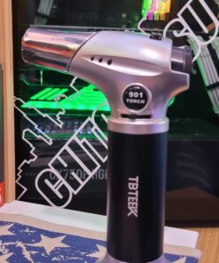 TBTEEK Butane Torch, Kitchen Torch Cooking Torch with Safety Lock & Adjustable Flame for Cooking, BBQ, Baking, Brulee, Creme, DIY Soldering(Butane Not Included) Silver 41 71ai59VMf3L