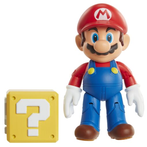 World of Nintendo Mario with Coin Box Action Figure, 4"