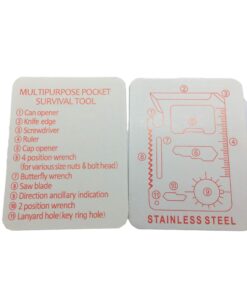 Ninja Outdoorsman 11 in 1 Stainless Steel Credit Card Pocket Sized Survival Multi-Functional Gadget Tool - Great Gift or Stocking Stuffer for Camping, Hiking or Emergency (Single, Silver) 11 71aj0kxny4L