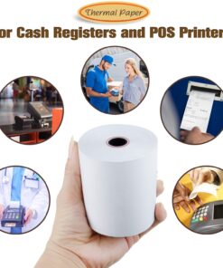 TK Thermal King, (50 Rolls) 3 1/8" 230' feet White Thermal Paper Cash Register POS Receipt, Fits All Credit Card Terminal Great For POS Station Credit Card Terminals Credit Card Machine Paper White 50 Rolls 3-1/8" x 230' 9 71ajiFH3kJL