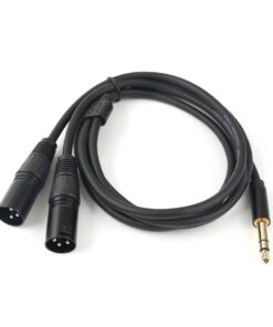 SiYear Profession 6.35mm (1/4inch) TRS Male Plug to 2 Dual XLR Male Microphone Stereo Unbalanced Audio Converter Adapter Y Splitte Cable Cord (5FT/1.5M 6.35-2XLRM-1.5M 14 71ajupLErHL