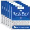 Nordic Pure 20x25x1 MERV 12 Pleated AC Furnace Air Filters 6 Pack 6 Count (Pack of 1) Air Filter 11 71akCWgeajL