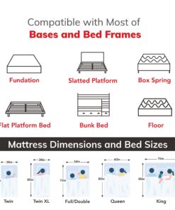 EGOHOME 12 Inch King Mattress, Gel Cooling Memory Foam Mattress for Back Pain Relief, Manchester United Mattress Bed in a Box, Made in USA, CertiPUR-US Certified, 76”x80”x12”White Bamboo Charcoal 17 71akPp4OQ5L