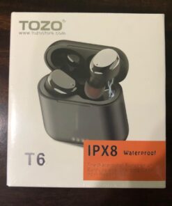 TOZO T6 True Wireless Earbuds Bluetooth 5.3 Headphones Touch Control with Wireless Charging Case IPX8 Waterproof Stereo Earphones in-Ear Built-in Mic Headset Premium Deep Bass Black Classic Edition 55 71akj XXctL