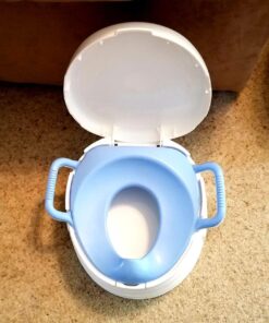 Primo 4-in-1 Complete Toilet Trainer & Step Stool, with Blue Seat, White 38 71al0OaPK7L