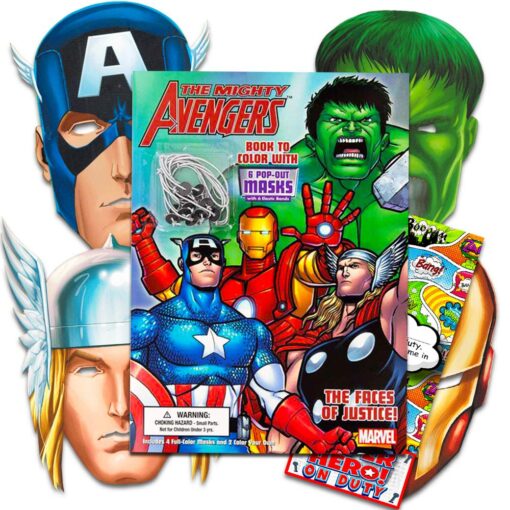 Marvel Avengers Coloring Book with 6 Avengers Masks (Pop-Out): The Incredible Hulk, Thor, Iron Man, Captain America, and More!