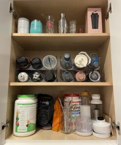 mDesign Plastic Free-Standing Stackable 3 Bottle Storage Holder Rack - Water, Wine, and Drink Organizer Shelf for Kitchen Countertop, Cabinet, Pantry, Fridge, Freezer, 4 Pack - Clear Pack of 4 34 71amgCdTLfL