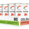 CELSIUS Sweetened with Stevia Sparkling Grapefruit Fitness Drink, Zero Sugar, 12oz. Slim Can, 24 Pack 12 Fl Oz (Pack of 24) 14 71an8NuIURL