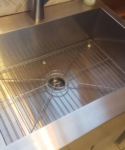 KOHLER Vault 30" Single Bowl 18-Gauge Stainless Steel Farmhouse Apron Front Kitchen Sink with Single Faucet Hole Top Mount Installation K-3935-1-NA 31 71an94trxVL