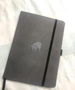 Dingbats A5 Wildlife Notebook Journal Hardcover, Cream 100gsm Ink-Proof Paper, 6.1 x 8.5 inches, 192 pages (Gray Elephant, Dotted) Gray Elephant 60 71anjHrYqYL