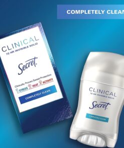 Secret Clinical Strength Antiperspirant and Deodorant for Women Invisible Solid Completely Clean 2.6 Oz 2.6 Ounce (Pack of 1) 19 71ao6dpSswL 1