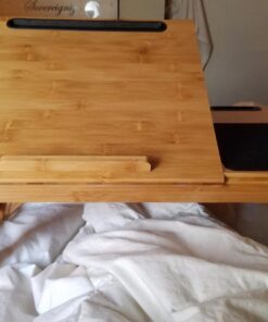 Sofia + Sam Multi Tasking Lap Desk with Adjustable Tilt Surface | Mouse Pad | Fits Laptops Up to 15" | Tablets Up to 9.6" | Smart Phones Up to 3.5" | Natural | | Computer Lap Tray 40 71aoiSLouQL