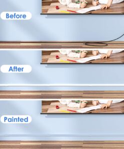 125in Cord Hider/Cover Wall - Yecaye One-Cord Channel Cable Concealer - Easy Install Cable Management System for Max 2 Small Wires, Cable Raceway Home Office, 8X L15.7in W0.59in H0.4in, White 30 71aoqvKihL