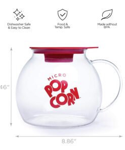 Ecolution Micro-Pop Popper, Glass Microwave Popcorn Maker with Dual Function Lid, 3 Qt 18 71aphRXkh0L