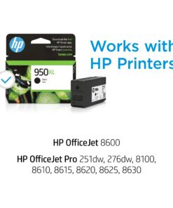 HP 950XL | Ink Cartridge | Black | Works with HP OfficeJet Pro 251dw, 276dw, 8100, 8600 Series | CN045AN 9 71ardOphqqS