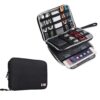 BUBM Double Layer Electronics Organizer/Travel Gadget Bag For Cables,Memory Cards,Flash Hard Drive and More,Fit For iPad Or Tablet(Up To 9.7")--Large, Black Large,2-layer 41 71asg046W4L