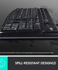 Logitech MK120 Wired Keyboard and Mouse Combo for Windows, Optical Wired Mouse, Full-Size Keyboard, USB Plug-and-Play, Compatible with PC, Laptop - Black 23 71atBl8wVwL