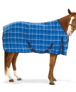 EQUIESSENTIALS EZ-Care Light Plaid Stable Sheet Blue Plaid 81