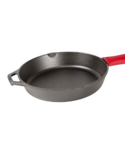 Alternative view of Lodge Cast Iron Skillet with Red Silicone Hot Handle Holder, 10.25-inch