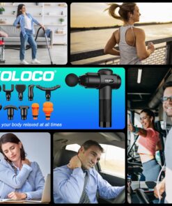 TOLOCO Massage Gun Deep Tissue, Back Massage Gun for Athletes for Pain Relief, Percussion Massager with 10 Massages Heads & Silent Brushless Motor, Christmas Gifts for Men&Women, Black 38 71auO5PgLWL 1