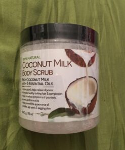 Exfoliating Body Scrub with Hydrating Coconut Milk and Detoxifying Dead Sea Salt, Moisturizing Exfoliating Scrub by Pure Body Naturals, 12 Ounce (Packaging Varies) 36 71aur4wwwwL