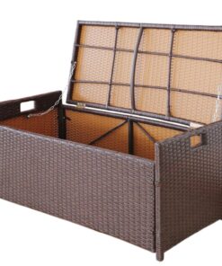 Victoria Young Resin Wicker Deck Box Storage Bench Container with Seat and Cushion Indoor and Outdoor Use, 60 Gallon, Espresso Brown 11 71avBASoF1L