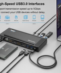 WAVLINK Universal USB C Laptop Docking Station Dual Monitors 5K/4K@60Hz with 65W Host Charging for Thunderbolt 4/3, USB-C Windows, Mac, Chrome, Ubuntu 20.04,22.04(2HDMI, 2DP, 6USB 3.0, 1Gbps Ethernet Displaylink Dock 26 71avFfZygjL