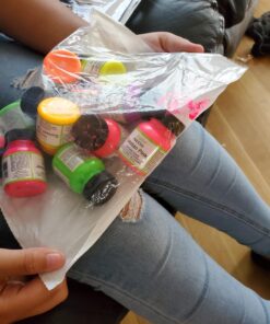 Angelus Neon Leather Paint 1oz 12 Color Set Kit For Sneakers, Shoes Boots, Jackets, Shirts, Cups, & More- Made in USA 38 71avlv8B DL