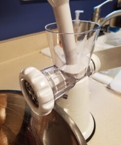 Gideon Hand Crank Manual Meat Grinder Heavy Duty Stainless Steel Blades with Powerful Suction Base Effortlessly Grind Meat, Vegetables, Garlic, Fruits, etc. 49 71awdgZ4ofL