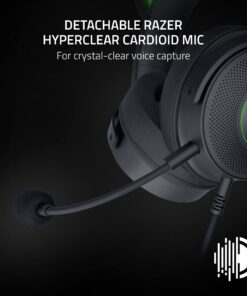 Razer Kraken Kitty V2 Pro Wired RGB Headset: Interchangeable Ears (Kitty, Bear, Bunny) - Stream Reactive Lighting - Detachable HyperClear Cardioid Mic - 50mm Drivers - 7.1 Surround Sound - Black Classic Black 9 71ax1qSkvLL