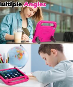 AVAWO Kids Case for iPad Mini 1 2 3 - Light Weight Shock Proof Handle Stand Kids for iPad Mini, iPad Mini 3rd Generation, iPad Mini 2 with Retina Display - Rose Magenta/Rose 16 71axr4b37gL