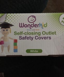 WONDERKID Self-Closing Electrical Outlet Covers for Baby Proofing - White - 4 Pack 21 71ayH26nEeL