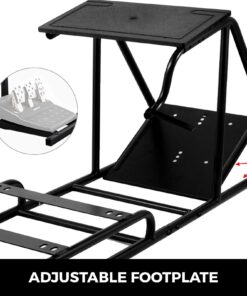 VEVOR Racing Simulator Stand Adjustable Steering Wheel Stand Carbon Steel Racing Wheel Stand fit for Logitech G25, G27, G29, G920, Racing Wheel Gaming Stand, Not Included Wheel,Pedals and Chair Black 44 71ayNorylCL