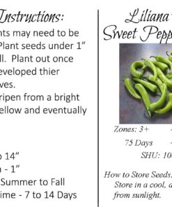 Alternative view of Liliana's Garden Sweet Pepper Seeds - Banana Pepper - Heirloom