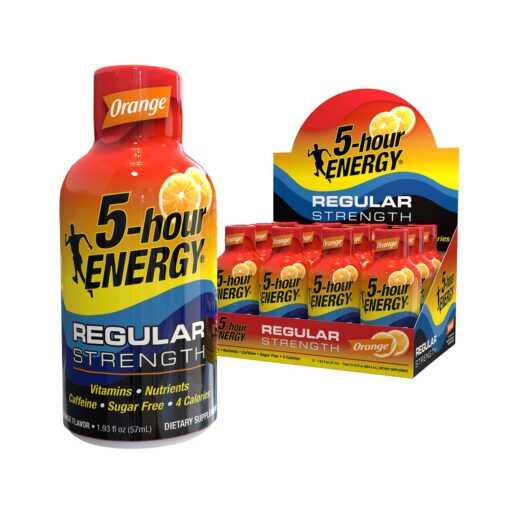 Regular Strength 5-hour ENERGY Shots – Orange Flavor – 12 Count