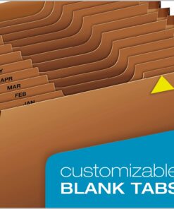 Globe-Weis PFXR217MHD /Pendaflex Heavy-Duty Expanding File, Open Top, 12 Pockets, Monthly Index, Letter Size, Brown (R217MHD) 13 71azYqCWoAL