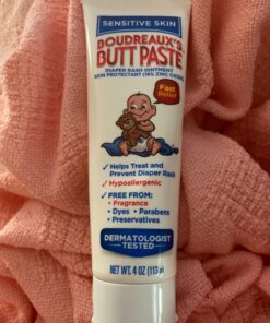 Boudreaux's Butt Paste for Sensitive Skin Diaper Rash Cream, Ointment for Baby, 4 oz Tube 4 Ounce (Pack of 1) 32 71azZJjU99L