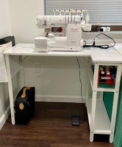 Lufeiya White L Shaped Computer Desk with Power Outlet Shelves, 40 Inch Small Corner Desk for Small Space Home Office, L-Shaped Desk PC Desks, White 39.4" 35 71azpDmyDUL