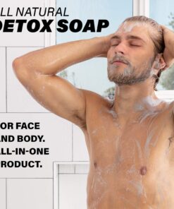 Southern Natural Activated Charcoal Soap Bar (3 Pack) Charcoal Face Soap, Acne Soap and Body Soap For Sensitive Skin. Made With Dead Sea Mud, Goat Milk & Peppermint Essential Oil. 4-4.5 oz bars 4 Ounce (Pack of 3) 15 71b 5g5hW9L