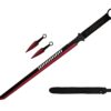 Wartech K1020-65-RD 440 Stainless Steel Full Tang Blade Ninja Hunting Machete Sword with Throwing Knives (2 Piece), 27", Red 19 71b O7SWaSL