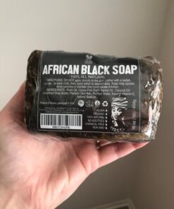 era of nature Best Raw ORGANIC AFRICAN BLACK SOAP, for Dry Skin and Skin Conditions. Pure & Natural Ingredients, Imported From Ghana - 1lb (16oz) 47 71b OrHqFTL